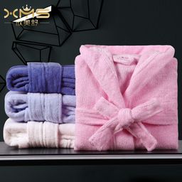 thumbnail for Children&#039s Bathrobe Cotton Hooded Towel Material Autumn and Winter Baby Swimming Bathrobe Thickened Cape