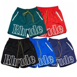 thumbnail for Cross-Border European and American Trendy Brand Rhude Letters 3m Reflective Casual Sports Shorts for Men and Women American High Street Beach Pants