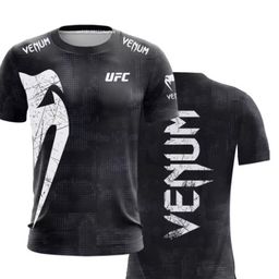 thumbnail for Men&#039;s Ufc Black White T-Shirt Classic Short Sleeve 3D Printing T-Shirt Summer Casual O-Neck Jersey Boxing