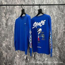 thumbnail for Poison Home Edition 24SS New CH Ke Luo Cross Horseshoe Sanskrit Printing Long Sleeve Cross-border Wholesale for Men and Women