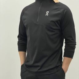 thumbnail for ON Long-sleeved Sweatshirt Active-T Commuting Comfortable and Breathable Men's Semi-Zipper Sports Long-Sleeved Dropship