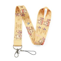 thumbnail for Cartoon Anime Winnie the Pooh Card Holder, Phone Lanyard, Card Holder, Decoration, Student Card, Bus Card, Work ID Lanyard