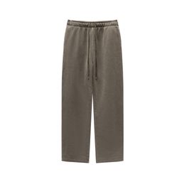 thumbnail for European and American high street with the same solid color wide-leg loose casual washed fleece trousers pants sweatpants