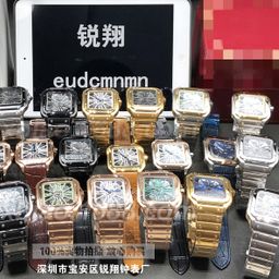 thumbnail for Factory Supply Square Watch Santos Watch Same Model Roman Series Men's Watch Hollow Design 316 Stainless Steel Dropshipping