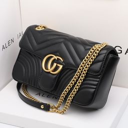thumbnail for Genuine Leather Bag for Women New 2024 Women&#039;s Mobile Phone Bag Small Fragrant Chain Crossbody Bag Single Shoulder Armpit Bag Versatile