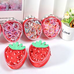 thumbnail for Zipper pouch disposable small hair tie, baby hair tie, durable children's hair tie, hair accessory wholesale princess style