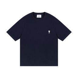 thumbnail for 经典基础夏季新款字母爱心刺绣慵懒风百搭圆领宽松休闲男女款短袖