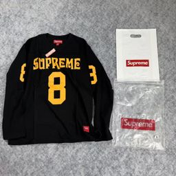 thumbnail for Cross-Border Supreme 25Fw In-Stock Heavyweight Fleece Embroidered Large Logo Hooded Sweatshirt Velvet American Streetwear Brand
