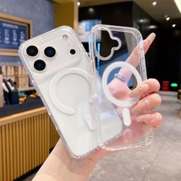 thumbnail for Magnetic Phone Case Suitable for Apple 17Promax Transparent Acrylic Iphone16Mag Safe Protective Case 15
