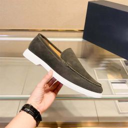 thumbnail for European Station New Foreign Trade Genuine Leather White-Soled Lazy Slip-On Loafers 2025 New Imported Casual Men's Sneakers
