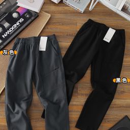 thumbnail for Dew belt label men's autumn and winter outdoor warm fleece casual hiking pants wear-resistant stretch straight sports trousers