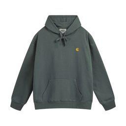 thumbnail for Cross-border trendy brand, classic gold-label embroidered hooded sweatshirt, new style, unisex, loose fit, suitable for couples, versatile hoodie