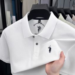 thumbnail for Paul Polo Shirt Short-Sleeved Men's 100% Cotton Embroidered Summer T-Shirt Short-Sleeved Men's Lapel Half-Sleeved Men's Tops