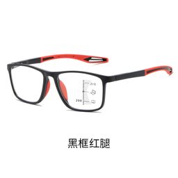 thumbnail for TR90 sports progressive multifocal reading glasses ultra-light middle-aged and elderly anti-slip anti-blue light reading glasses