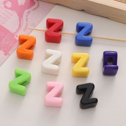 thumbnail for Cross-border exclusive supply of acrylic English letter beads and macaron mixed colors, handmade bead stringing with large holes and loose beads for mobile phone chain accessories