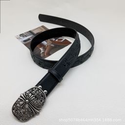 thumbnail for CH Cross Colored Crow Belt Classic Belt Men's and Women's Jeans Belt Vintage Fashion Belt Trendy Trouser Belt
