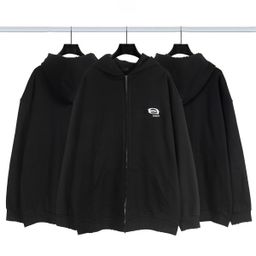thumbnail for Contact customer service for 24s Paris B Home autumn/winter new double-ring embroidered hooded zipper sweatshirt with one cotton piece
