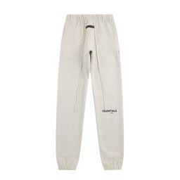 thumbnail for ESSENTIALS Season 8 FOG Foot Flocking Letter High Street fleece-lined Loose Casual Pants American Pants