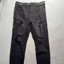 thumbnail for Spring and summer wish foreign trade new slim cross-border trend AliExpress leggings European and American ripped denim leggings men's pants