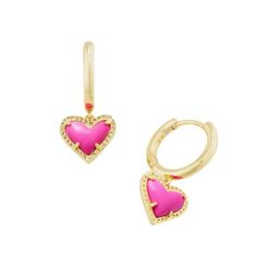 thumbnail for Cross-border crystal agate heart earrings for women, fashionable ear clips, simple and versatile for round faces, elegant INS style personality