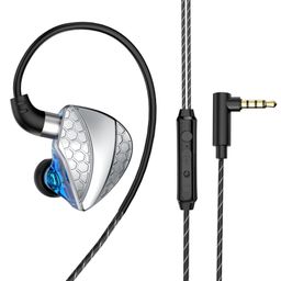 thumbnail for Qkz Hi6T In-Ear Headphones Monitoring Headphones Wire-Controlled Bass Headphones Mobile Phone Running Game Broadcast Earphones