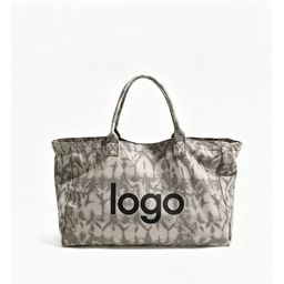 thumbnail for A: New LO premium canvas bag, large capacity tie-dye shopping yoga fitness outdoor commuter travel tote bag