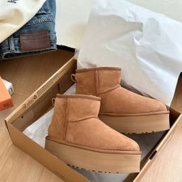 thumbnail for New Sangpo snow boots, sheepskin fur integrated thick fleece cotton shoes, winter women's outdoor leisure warm boots
