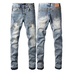 thumbnail for Cross-border PURPLE BRAND2026 new American-style distressed multi-color washed matte couple's jeans collection