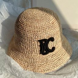 thumbnail for High-end kaijia raffia straw hat fisherman hat men's and women's summer breathable sunscreen big hat brim beach resort straw hat wholesale