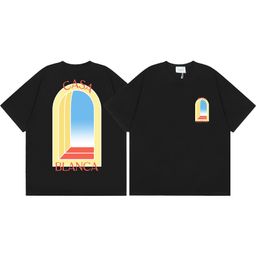thumbnail for Cross-border 2024 Spring/Summer New Casablanca Casablanca LOGO Print Men's and Women's Loose Short Sleeve T-Shirts