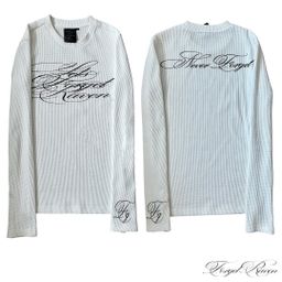 thumbnail for European and American cross-border American long-sleeved T-shirts, dark retro y2k printed tops, high street gothic trend wear ins