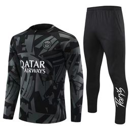 thumbnail for Wholesale 24-25 Paris Training Jerseys Winter Long Sleeve Adult Kids Set Football Training Clothes