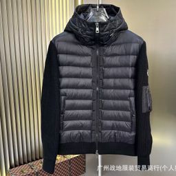 thumbnail for Cross-Border High-End Foreign Trade m Black Classic down Jacket with White Duck Down, Comfortable, Warm, and Cold-Resistant Hooded Coat