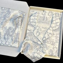 thumbnail for ins Internet celebrity pajamas women's spring and autumn cool ice silk can be worn outside high-end loungewear luxury long-sleeved summer suits