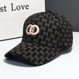 thumbnail for 时尚鸭舌帽女新款显脸小洋气字母满印刺绣遮阳休闲棒球帽子男潮流