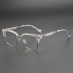thumbnail for New trendy Crow family glasses frames, men's retro big face, anti-blue light frames, myopia glasses, cross-border European and American glasses
