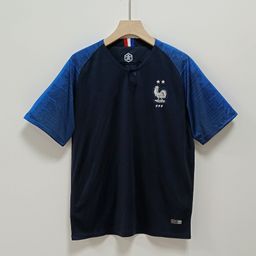thumbnail for Camisa retrô clássica nostálgica de manga curta do Real Madrid Paris Manchester United Barcelona França Portugal uniforme de futebol adulto