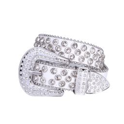 thumbnail for Cross-border specially for children rhinestone belt color diamond inlaid girl boy alloy punk accessories wholesale belt