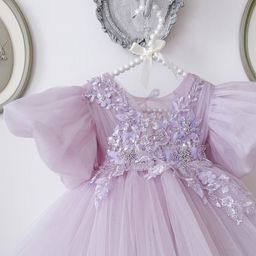 thumbnail for 2026 New Girls' First Birthday Dress, Piano Performance Host Dress, Children's Birthday Banquet Wedding Dress