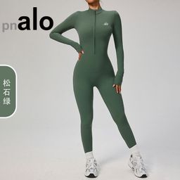 thumbnail for Al Yoga Unitard European and American Style Zippered Long-Sleeved Yoga Jumpsuit Fitness Sports Bodysuit