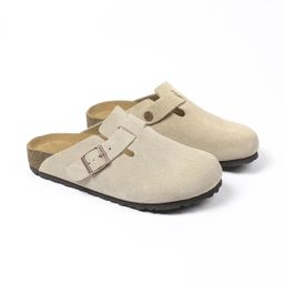 thumbnail for Bk Export Spot Full Cowhide Men&#039;s and Women&#039;s Outer Wear Half-Drag Cork Genuine Leather Birkenstock Shoes Baotou Birkenstock Slippers Boston