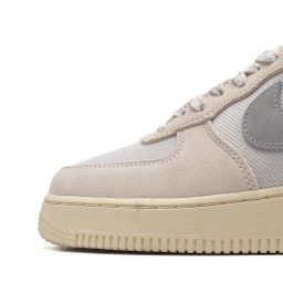 thumbnail for 高版本空军AF厚底男女潮鞋浅灰色织物防滑运动鞋低帮增高百搭板鞋