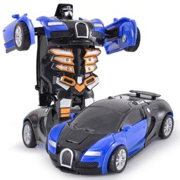 thumbnail for Wholesale children's collision deformation car toy boy inertial impact one-button deformation car stall Night Market gift generation