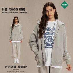 thumbnail for ARTIE Men's Wear 2025 Washed Batik Aged Men's Sweatshirt Sweatshirt Retro Trendy Brand Suit Men's and Women's Models