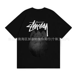 thumbnail for 2024 spring and summer new European and American fashion brand classic world cruise print letters unisex short sleeves one piece of hair