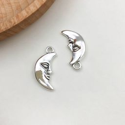 thumbnail for 21 Vintage Alloy Star Moon Hollow Pendant Handmade Moon Pendant Earrings Bracelet Jewelry Accessories Material