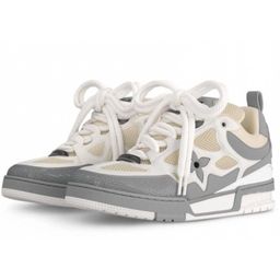 thumbnail for Cross-border European station men's and women's bread shoes increase height platform daddy shoes breathable and wear-resistant sneakers couple board shoes