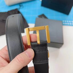 thumbnail for All-match leather belt poplar forest belt bronze buckle Y home pin buckle jeans with dress suit pants 2.0cm