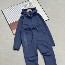thumbnail for 26 Spring and Autumn New Casual Sports Air Layer Hooded Jacket and Sweatpants Set 454 and 461