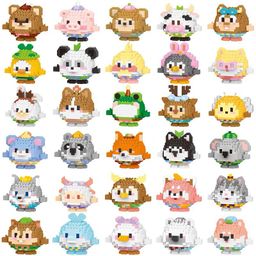 thumbnail for Compatível com blocos de construção de micro-partículas LEGO bonecos de desenho animado montagem educacional infantil pequenos brinquedos pingentes de barraca presentes atacado